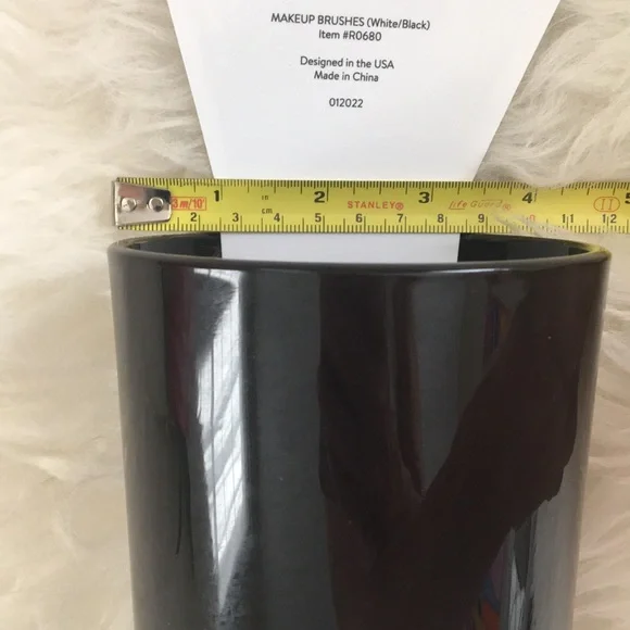 • F R E E • NWT • RAE DUNN Black Makeup Brushes Holder - Picture 8 of 12